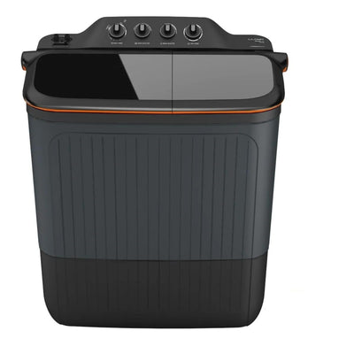 Lloyd 8 kg 5 Star elanteXL Semi Automatic Top Load Washing Machine | Double layered strong Lids |1300 RPM | Soak Function | 3 Wash Programs | Magic Filter (GLWS805EXAVG, Black and Grey)