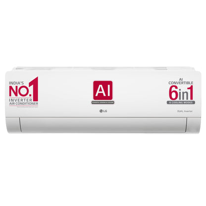 LG 1.5 Ton 3 Star, Smart Inverter Split AC (100% Copper Condenser, AI Convertible 6-in-1, Faster Cooling & Energy Saving, Diet Mode+, HD Filter with Anti-Virus Protection,Him Clean, AS-Q18JNXE,White)