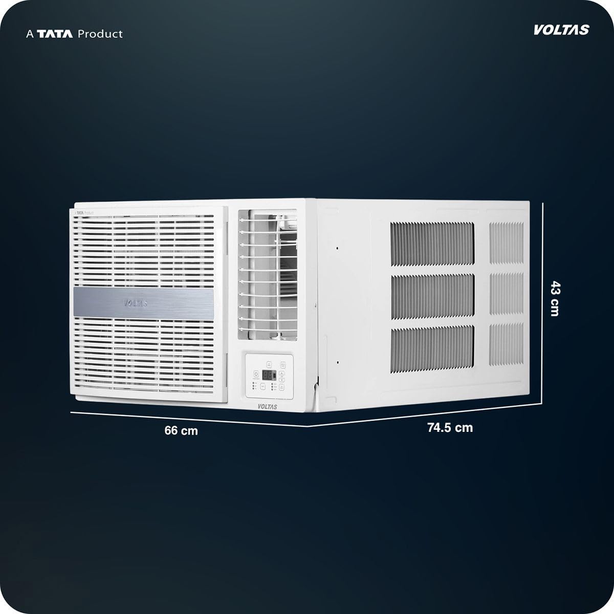 Voltas 1.5 ton 3 Star Inverter Window AC (Copper, 2-in-1 Cooling Modes, Anti-Dust Filter, 2-Way Swing, Memory Restart, Sleep Mode (183INV PEARL, White)
