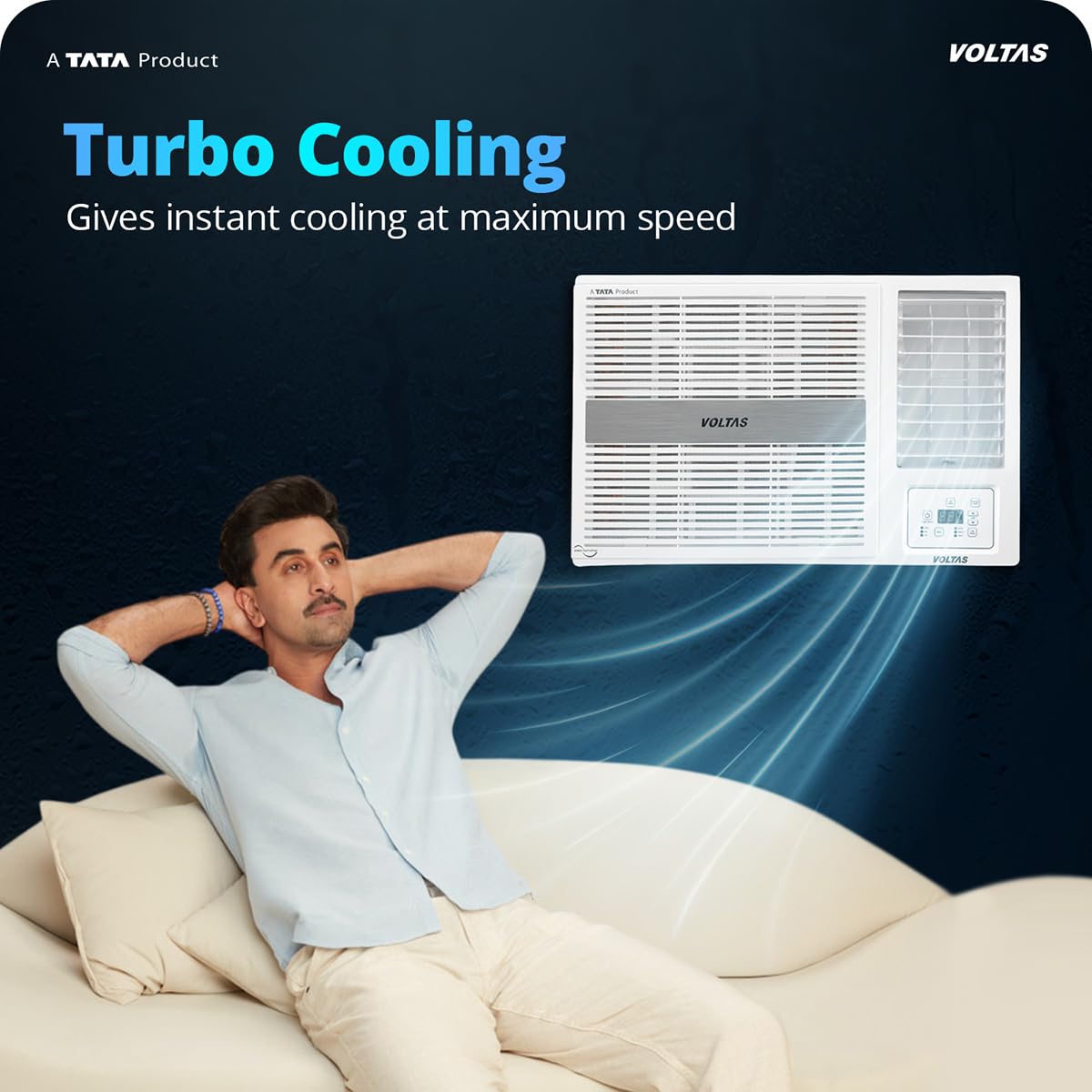 Voltas 1.5 ton 3 Star Inverter Window AC (Copper, 2-in-1 Cooling Modes, Anti-Dust Filter, 2-Way Swing, Memory Restart, Sleep Mode (183INV PEARL, White)
