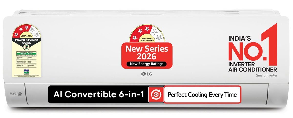 LG 1.5 Ton 3 Star, Smart Inverter Split AC (100% Copper Condenser, AI Convertible 6-in-1, Faster Cooling & Energy Saving, Diet Mode+, HD Filter with Anti-Virus Protection,Him Clean, AS-Q18JNXE,White)