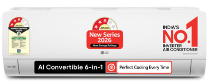 LG 1.5 Ton 3 Star, Smart Inverter Split AC (100% Copper Condenser, AI Convertible 6-in-1, Faster Cooling & Energy Saving, Diet Mode+, HD Filter with Anti-Virus Protection,Him Clean, AS-Q18JNXE,White)