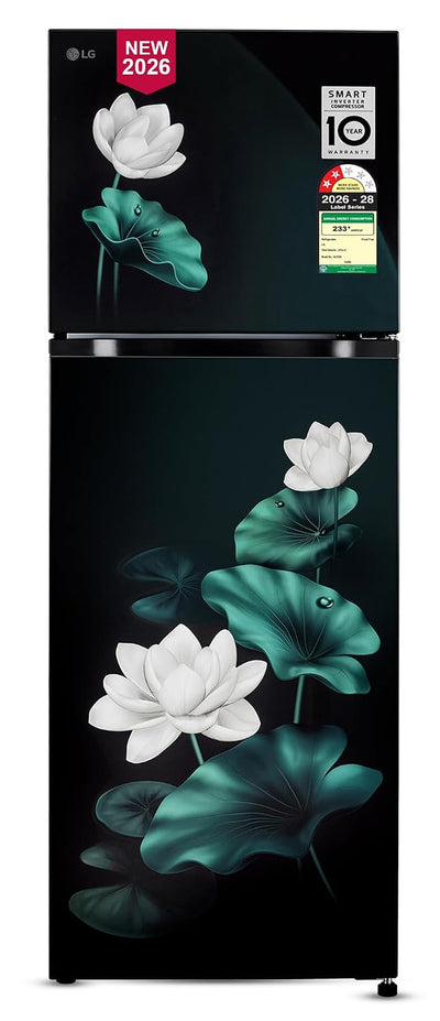 LG 251 L, 2 Star, Frost-Free Smart Inverter Double Door Convertible Refrigerator (GLT2526XWEL, Emerald Lotus, Smart & Dairy Mode, Express Freeze & Convertible Space for More Storage, 2026 Model)