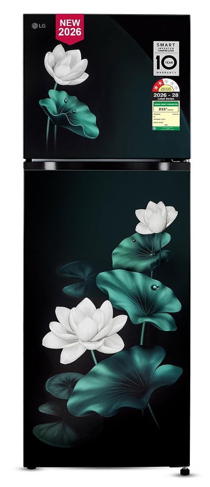 LG 251 L, 2 Star, Frost-Free Smart Inverter Double Door Convertible Refrigerator (GLT2526XWEL, Emerald Lotus, Smart & Dairy Mode, Express Freeze & Convertible Space for More Storage, 2026 Model)
