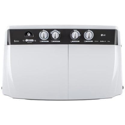 LG 10 Kg, 5 Star, Roller Jet Pulsator, Semi-Automatic Top Loading Washing Machine (P1040RGAZ, Dark Gray, Better wash with effective scrubbing, Rat Away Feature, 5 Year Motor Warranty)