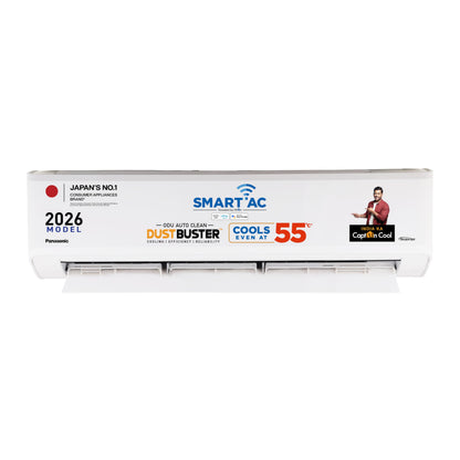 Panasonic 1.5 Ton 3 Star Premium Wi-Fi Inverter Smart Split AC (Matter/MirAIe, AI, DustBuster, 55°C Oper., Copper Condenser, 8in1 Convertible, 2-Way, PM0.1 Filter, CS/CU-SU18BKY3W, 2026 Model, White)