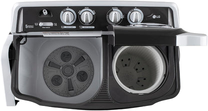 LG 7.5 kg 5 Star Wind jet dry Semi-Automatic Top Load Washing Machine (P7510RGAZ, Dark Gray, Roller Jet Pulsator)