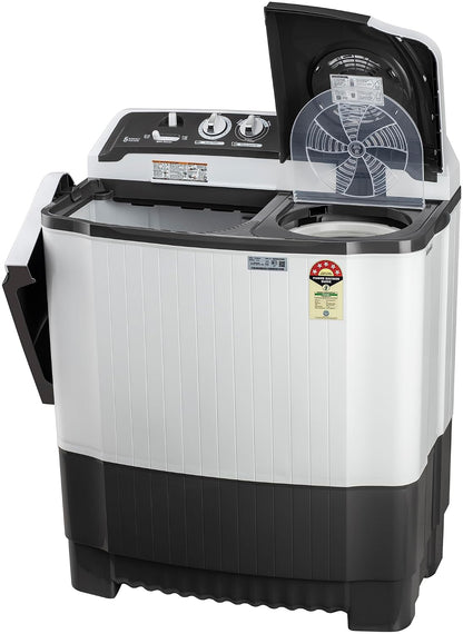 LG 7.5 kg 5 Star Wind jet dry Semi-Automatic Top Load Washing Machine (P7510RGAZ, Dark Gray, Roller Jet Pulsator)