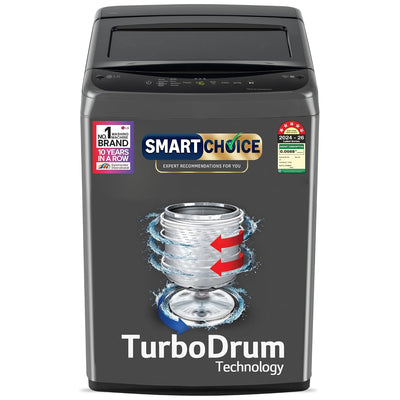 LG 7 Kg 5 Star Smart Inverter Technology Fully Automatic Top Load Washing Machine (T70VBMB1Z, Auto Prewash, Turbodrum, Stainless Steel drum, LED Display, Smart Diagnosis Middle Black)