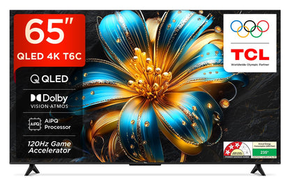 TCL 108 cm (43 inches) 4K Ultra HD Smart QLED Google TV | HDR 10+ | Dolby Vision & Atmos | 30W Speaker Output | Game Master | 43T6D
