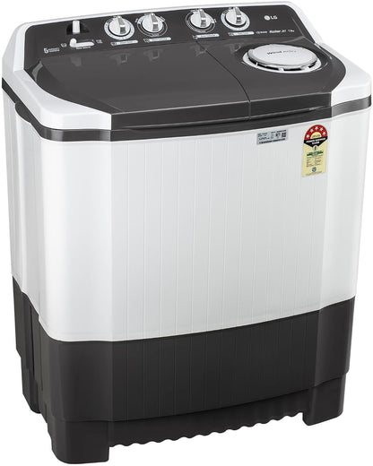 LG 7.5 kg 5 Star Wind jet dry Semi-Automatic Top Load Washing Machine (P7510RGAZ, Dark Gray, Roller Jet Pulsator)