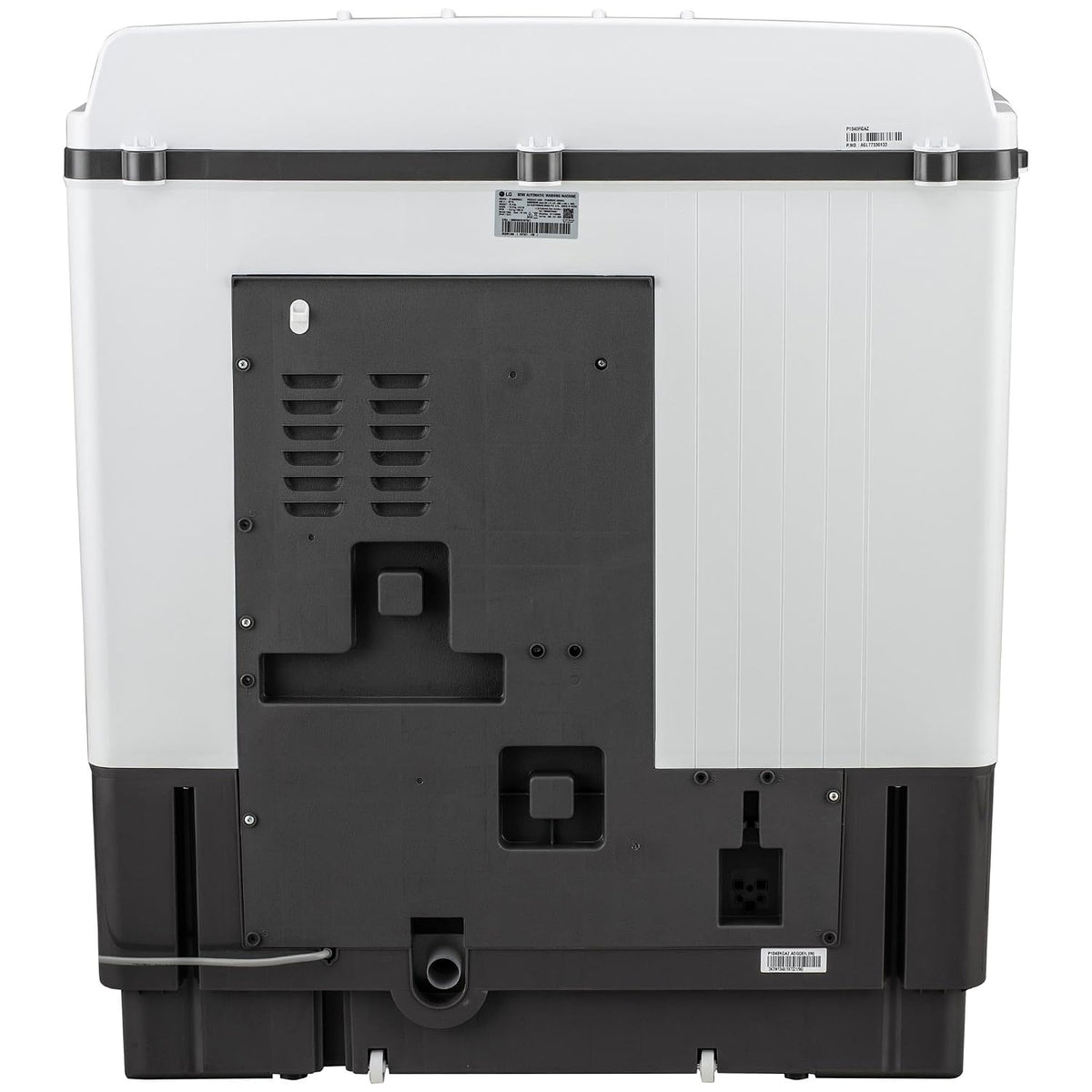 LG 10 Kg, 5 Star, Roller Jet Pulsator, Semi-Automatic Top Loading Washing Machine (P1040RGAZ, Dark Gray, Better wash with effective scrubbing, Rat Away Feature, 5 Year Motor Warranty)