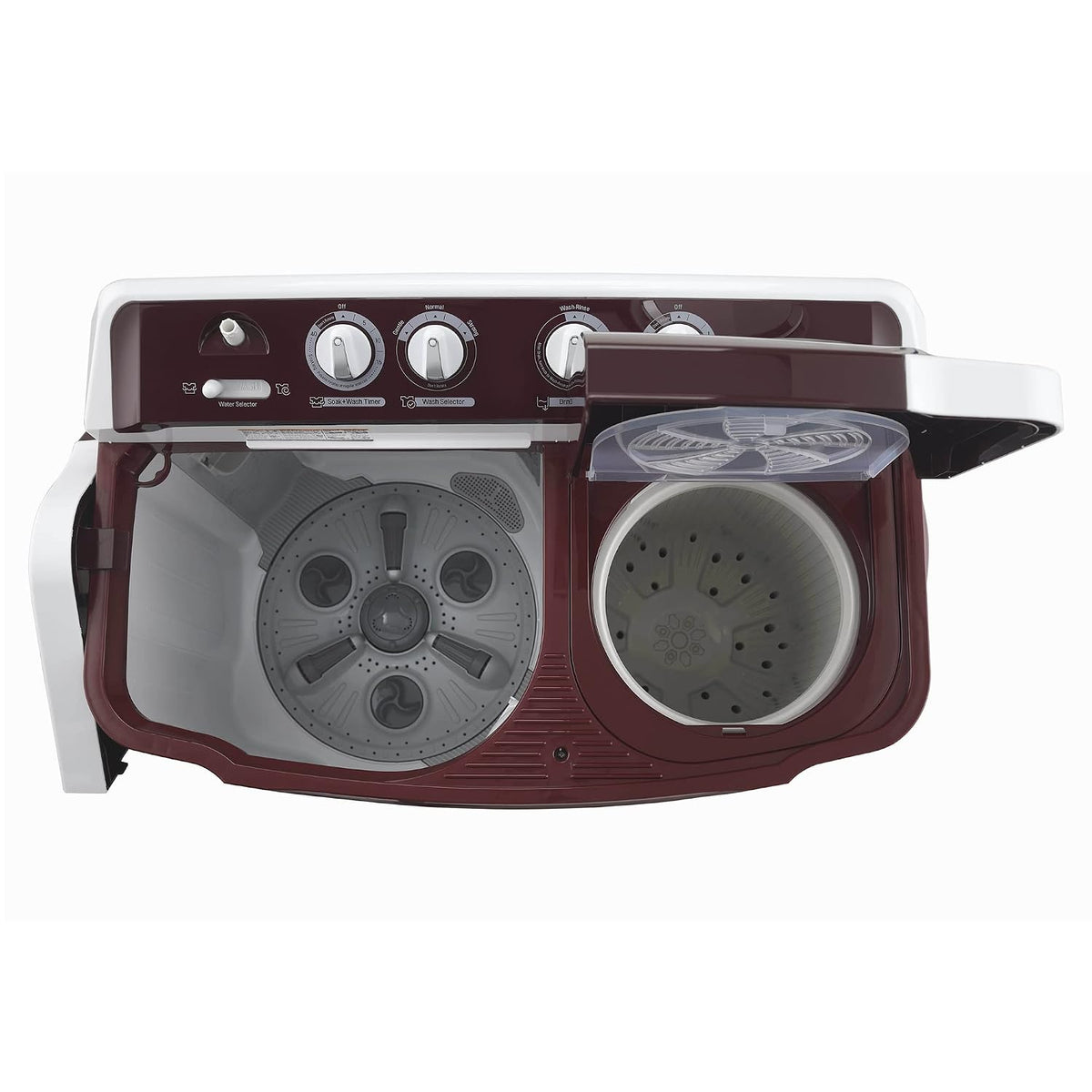 LG 8.5 kg 5 स्टार सेमी-ऑटोमैटिक टॉप लोड वॉशिंग मशीन (P8530SRAZ, बरगंडी, रोलर जेट पल्सेटर)