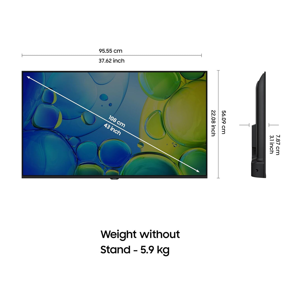 Samsung 108 cm (43 इंच) FHD स्मार्ट LED TV UA43F5550FUXXL