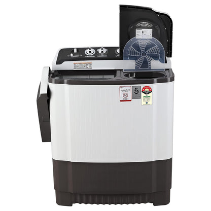 LG 7 Kg 5 Star Wind Jet Dry Semi-Automatic Top Loading Washing Machine (P7020NGAZ, Dark Gray, Rat Away Feature)