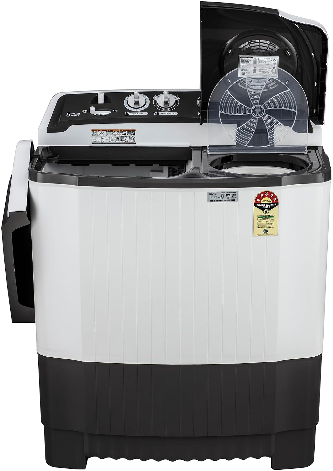 LG 7.5 kg 5 Star Wind jet dry Semi-Automatic Top Load Washing Machine (P7510RGAZ, Dark Gray, Roller Jet Pulsator)