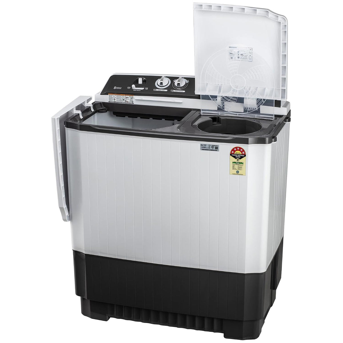 LG 10 Kg, 5 Star, Roller Jet Pulsator, Semi-Automatic Top Loading Washing Machine (P1040RGAZ, Dark Gray, Better wash with effective scrubbing, Rat Away Feature, 5 Year Motor Warranty)