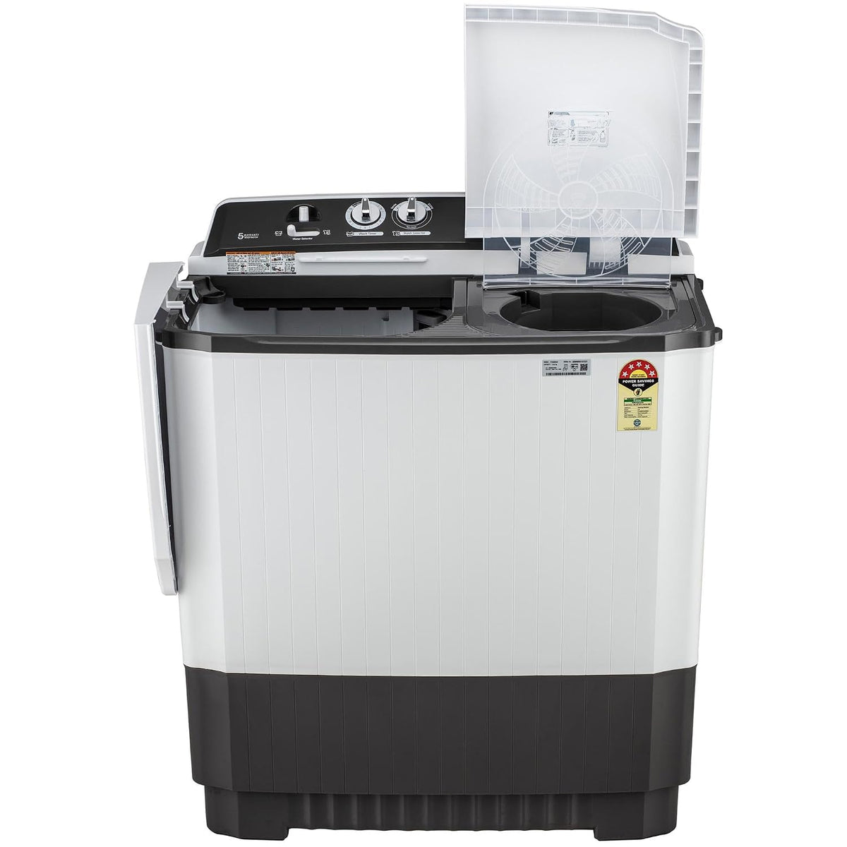 LG 10 Kg, 5 Star, Roller Jet Pulsator, Semi-Automatic Top Loading Washing Machine (P1040RGAZ, Dark Gray, Better wash with effective scrubbing, Rat Away Feature, 5 Year Motor Warranty)