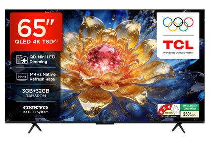 TCL 108 cm (43 inches) 4K Ultra HD Smart QLED Google TV | HDR 10+ | Dolby Vision & Atmos | 30W Speaker Output | Game Master | 43T6D