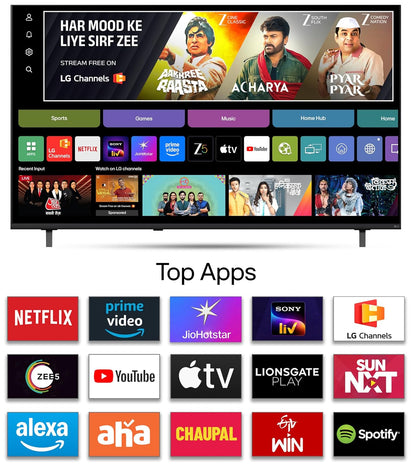 LG 139 cms (55 inches) NU87 AI Series Nano 4K Ultra HD (3840 x 2160) Smart webOS LED TV 55NU870BPLA 2026
