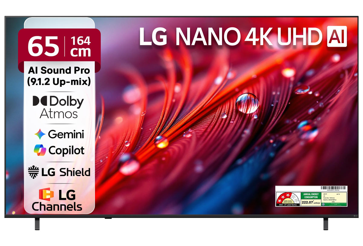 LG 108 cms (43 inches) NU87 AI Series Nano 4K Ultra HD (3840 x 2160) Smart webOS LED TV 43NU870BPLA 2026