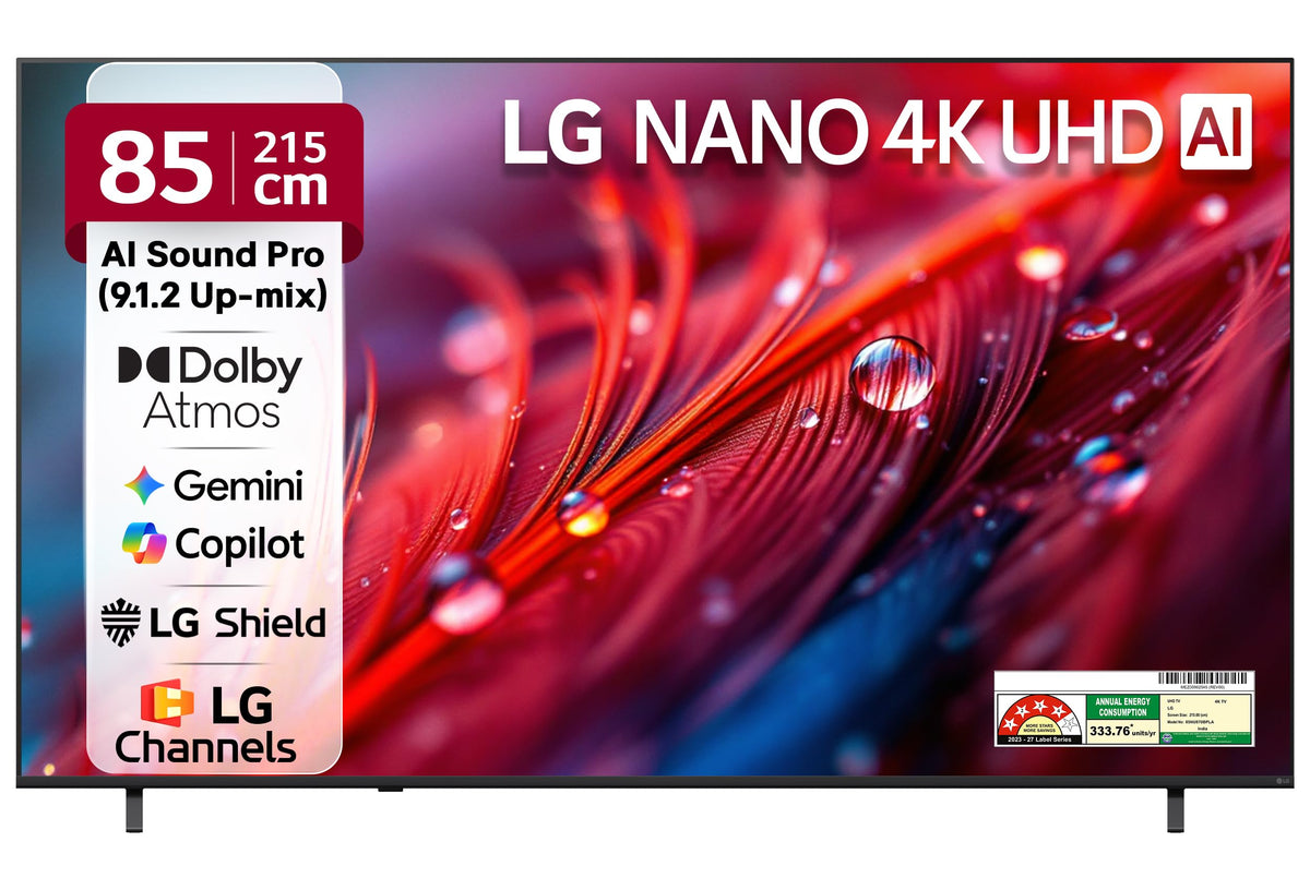 LG 139 cms (55 inches) NU87 AI Series Nano 4K Ultra HD (3840 x 2160) Smart webOS LED TV 55NU870BPLA 2026