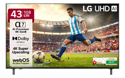 LG 108 cms (43 inches) NU87 AI Series Nano 4K Ultra HD (3840 x 2160) Smart webOS LED TV 43NU870BPLA 2026