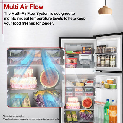 LG 251 L, 2 Star, Frost-Free Smart Inverter Double Door Convertible Refrigerator (GLT2526XWEL, Emerald Lotus, Smart & Dairy Mode, Express Freeze & Convertible Space for More Storage, 2026 Model)