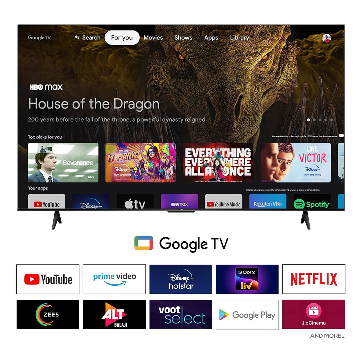 TCL 108 cm (43 inches) 4K Ultra HD Smart QLED Google TV | HDR 10+ | Dolby Vision & Atmos | 30W Speaker Output | Game Master | 43T6D