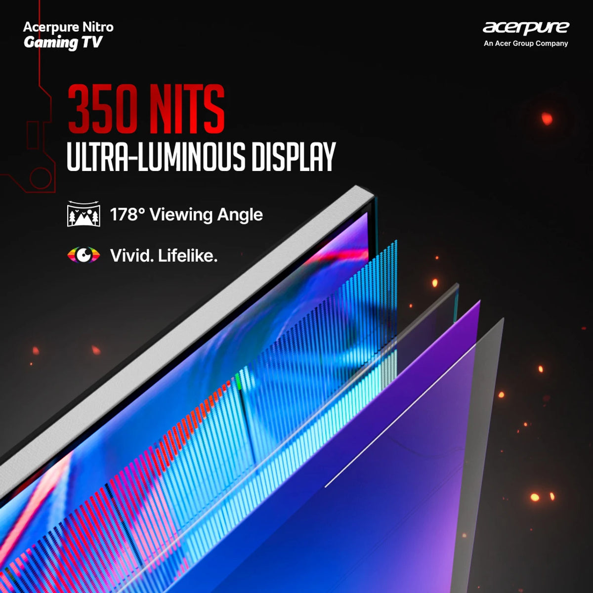 acerpure Nitro 139 cm (55 inch) QLED Ultra HD (4K) Smart Google TV with 120 Hz GTV 5.0 |Android 14 |Dolby Vision & Dolby Atmos|50W Sound|Tuner|Wi-Fi Direct|ALLM |VRR|MEMC|Karaoke|AI|Gaming |Wall Mount (AP55UG75PNTO5)