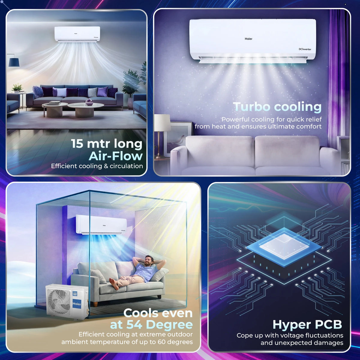 Haier 2026 Model 1.5 Ton 3 Star Split Twin Inverter AC (HSI17VP-W3NB-PI,HSO17VP-W3NB-PI, White)