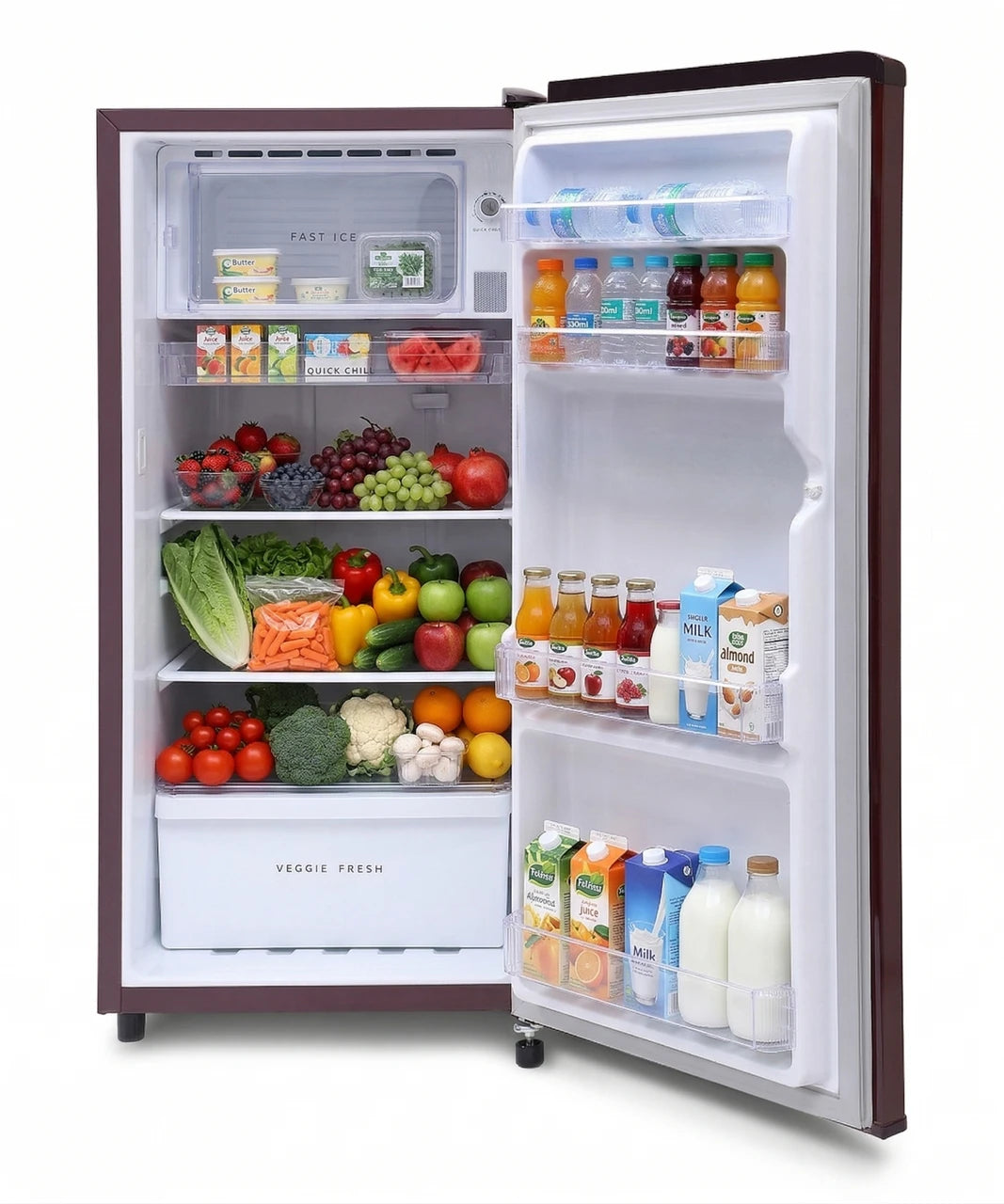 Whirlpool 180 L Direct Cool Single Door 1 Star Refrigerator (Wine Bliss, 200 IMPC PRM 1S WINE BLISS-Y)