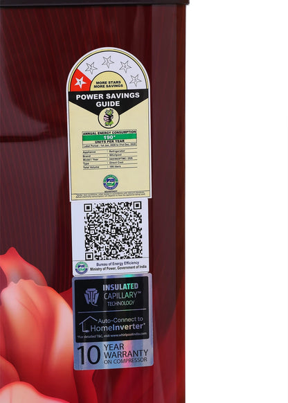 Whirlpool 180 L Direct Cool Single Door 1 Star Refrigerator (Wine Bliss, 200 IMPC PRM 1S WINE BLISS-Y)
