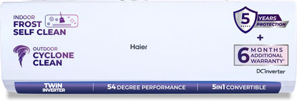 Haier 2026 Model 1.5 Ton 3 Star Split Twin Inverter AC (HSI17VP-W3NB-PI,HSO17VP-W3NB-PI, White)